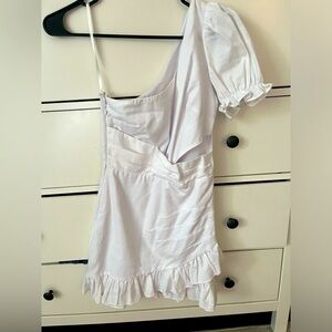 Boutique white minidress , one shoulder